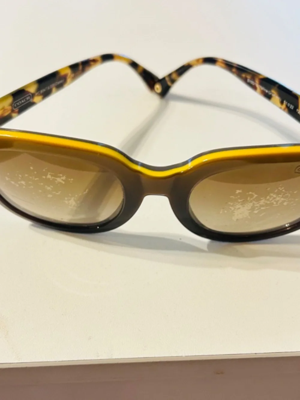 Coach Yellow/Tortoise Gradient Casey Sunglasses